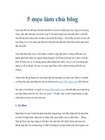 5 mẹo làm chủ blog pot