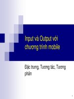 Input và Output với chương trình mobile pot