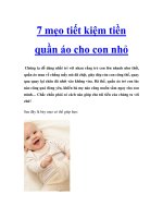 7 mẹo tiết kiệm tiền quần áo cho con nhỏ ppt