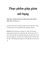 Thực phẩm giúp giảm mỡ bụng ppt