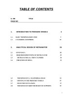 DESIGN PROCEDURE FOR PRESSURE VESSEL