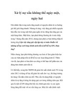 Xử lý nợ xấu không thể ngày một, ngày hai pdf