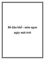 Bò kho khế - món ngon ngày mát trời pot