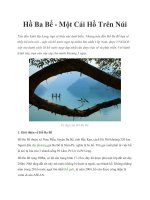 Hồ Ba Bể - Một Cái Hồ Trên Núi potx