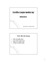 TUYỂN CHỌN NHÂN SỰ ppt