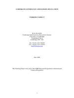 CORPORATE GOVERNANCE AND BANKING REGULATION pptx