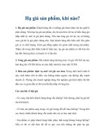 Hạ giá sản phẩm, khi nào? ppt