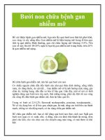 Bưởi non chữa bệnh gan nhiễm mỡ doc