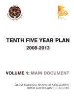 TENTH FIVE YEAR PLAN 2008-2013: MAIN DOCUMENT ppt
