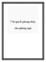 7 bí quyết phong thủy cho phòng ngủ doc