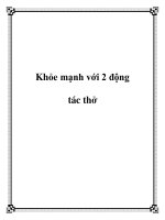 Khỏe mạnh với 2 động tác thở potx