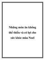 Những món ăn không thể thiếu và có lợi cho sức khỏe mùa Noel pdf