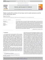 highly reproducible synthesis of very large-scale tin oxide nanowires  