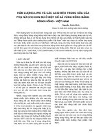 Hàm lượng Lipid và các Acid béo trong sữa của phụ nữ cho con bú ở một số xã vùng đồng bằng Sông Hồng - Việt Nam docx