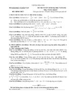 ĐỀ THI CHÍNH THỨC MÔN TOÁN NĂM 2012 KHỐI D
