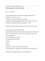 Cấu trúc đề thi đại học môn lịch sử