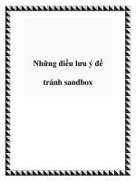 Những điều lưu ý để tránh sandbox pdf