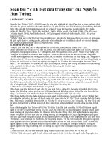 Soạn bài “Vĩnh biệt cửu trùng đài” của Nguyễn Huy Tưởng