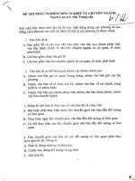 Đề thi trắc nghiệm môn nghiệp vụ chuyên ngành lưu trữ viên trung cấp potx