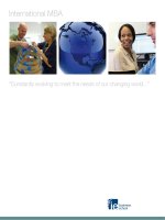 International MBA “Constantly evolving to meet the needs of our changing world...” pdf
