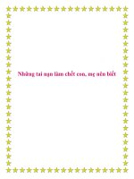 Những tai nạn làm chết con, mẹ nên biết. ppt