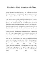 Dinh dưỡng giữ sức khỏe cho người về hưu pot