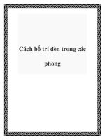 Cách bố trí đèn trong các phòng pot