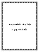Càng cao tuổi càng thận trọng với thuốc pot