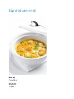 Súp bí đỏ bánh mì tỏi pot