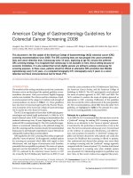 American College of Gastroenterology Guidelines for Colorectal Cancer Screening 2008 pdf