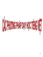 CÁC PHƯƠNG PHÁP DẠY HỌC TIẾNG VIỆT docx