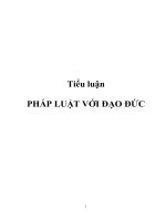 Tiểu luận PHÁP LUẬT VỚI ĐẠO ĐỨC pdf