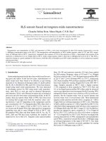 h2s sensors based on tungsten oxide nanostructures
