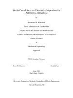 On the Control Aspects of Semiactive Suspensions for Automobile Applications doc