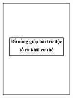 Đồ uống giúp bài trừ độc tố ra khỏi cơ thể potx