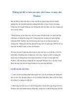 Những lợi thế cơ bản của máy chủ Linux và máy chủ Window potx