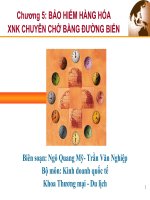 Chương 5: BẢO HIỂM HÀNG HÓA XNK CHUYÊN CHỞ BẰNG ĐƯỜNG BIỂN doc