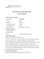 ĐỀ CƯƠNG QUẢN TRỊ HỌC