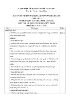 đáp án đề thi lí thuyết tốt nghiệp khóa 3 - nguội sửa chữa máy công cụ - mã đề thi scmcc - lt (41)