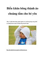Biến khăn bông thành áo choàng tắm cho bé yêu doc
