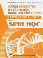 HƯỚNG DẪN ÔN TẬP THI TỐT NGHIỆP THPT NĂM HỌC 2012 - 2013 MÔN SINH HỌC