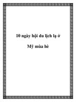 10 ngày hội du lịch lạ ở Mỹ mùa hè doc