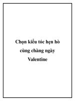 Chọn kiểu tóc hẹn hò cùng chàng ngày Valentine ppt