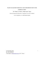 WASTE MANAGEMENT FROM PULP AND PAPER PRODUCTION IN THE EUROPEAN UNION doc