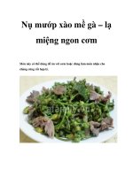 Nụ mướp xào mề gà – lạ miệng ngon cơm pptx
