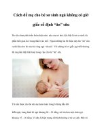 Cách để mẹ cho bé sơ sinh ngủ không có giờ giấc cố định “ăn” sữa doc