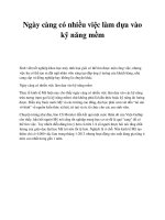 Ngày càng có nhiều việc làm dựa vào kỹ năng mềm pot