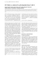 Báo cáo Y học: ik3-1/Cables is a substrate for cyclin-dependent kinase 3 (cdk 3) pdf