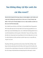 Sao không dùng vật liệu xanh cho các khu resort? pdf