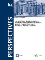 200 YEARS OF SAVINGS BANKS: A STRONG AND LASTING BUSINESS MODEL FOR RESPONSIBLE, REGIONAL RETAIL BANKING pot